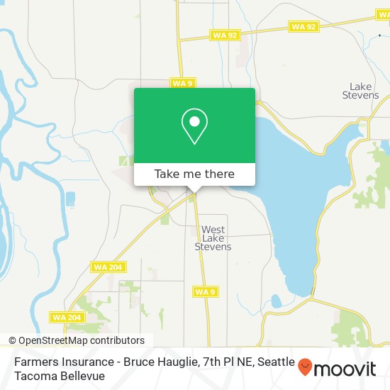 Mapa de Farmers Insurance - Bruce Hauglie, 7th Pl NE