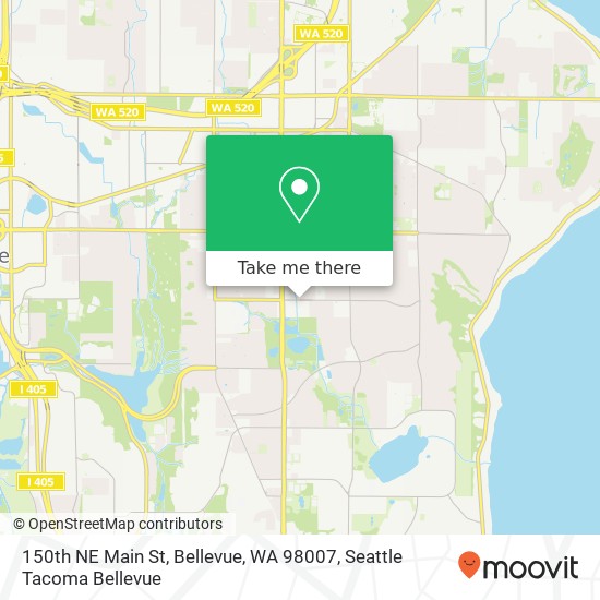 150th NE Main St, Bellevue, WA 98007 map