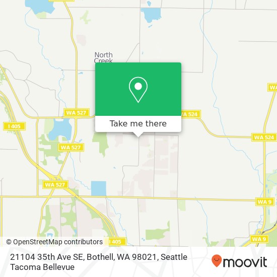 Mapa de 21104 35th Ave SE, Bothell, WA 98021