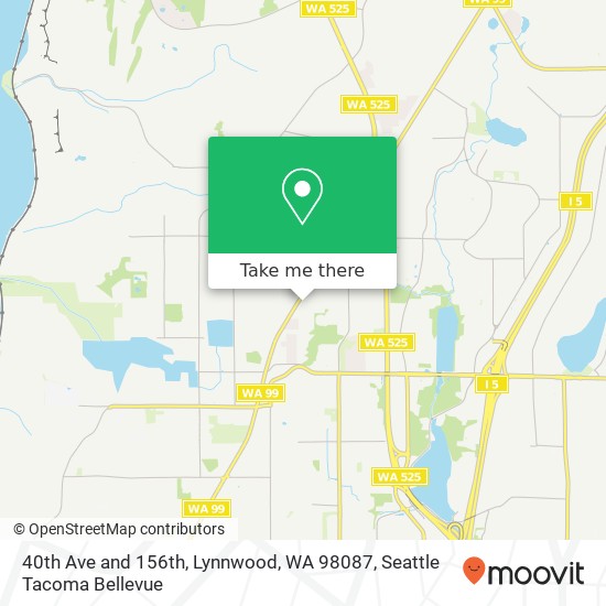 40th Ave and 156th, Lynnwood, WA 98087 map