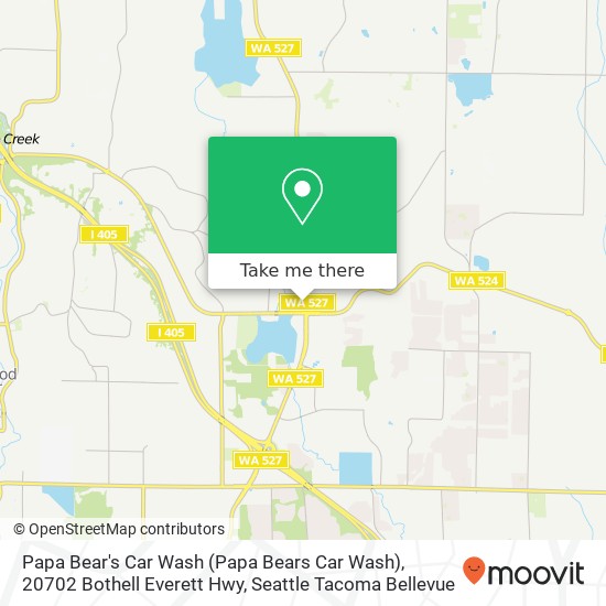 Mapa de Papa Bear's Car Wash (Papa Bears Car Wash), 20702 Bothell Everett Hwy