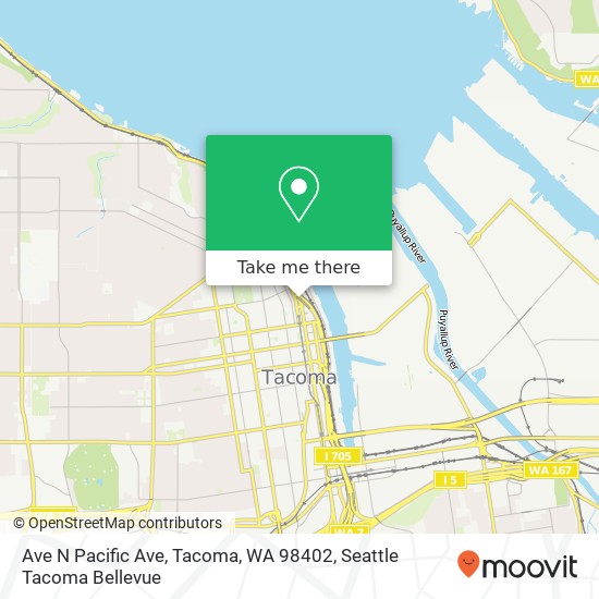 Mapa de Ave N Pacific Ave, Tacoma, WA 98402