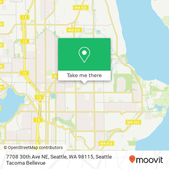 Mapa de 7708 30th Ave NE, Seattle, WA 98115