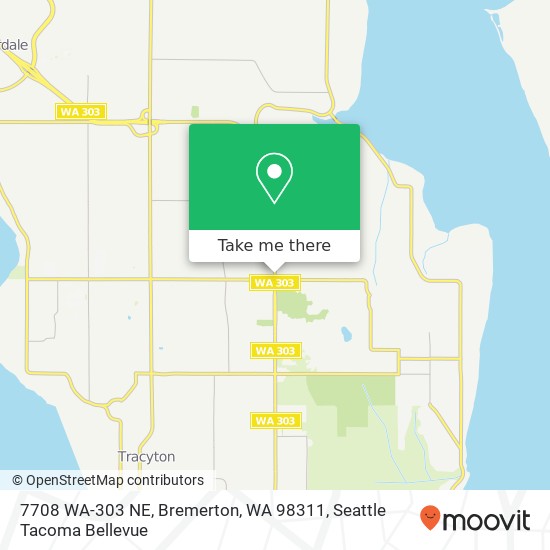 Mapa de 7708 WA-303 NE, Bremerton, WA 98311