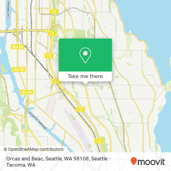 Mapa de Orcas and Beac, Seattle, WA 98108