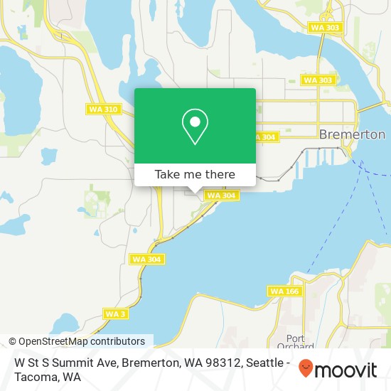 Mapa de W St S Summit Ave, Bremerton, WA 98312