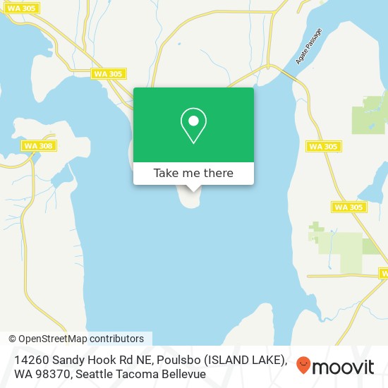 Mapa de 14260 Sandy Hook Rd NE, Poulsbo (ISLAND LAKE), WA 98370