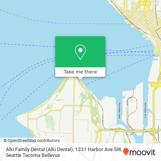 Mapa de Alki Family Dental (Alki Dental), 1331 Harbor Ave SW