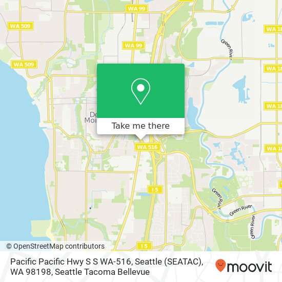Pacific Pacific Hwy S S WA-516, Seattle (SEATAC), WA 98198 map