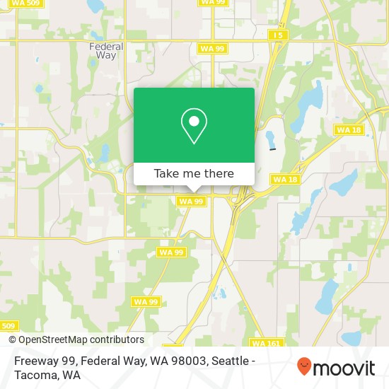 Freeway 99, Federal Way, WA 98003 map