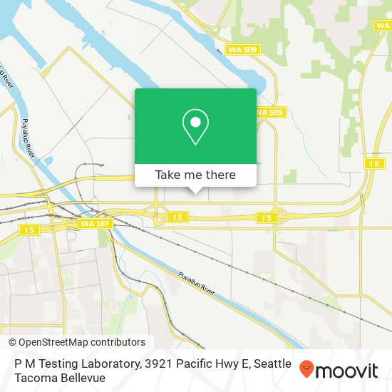 Mapa de P M Testing Laboratory, 3921 Pacific Hwy E