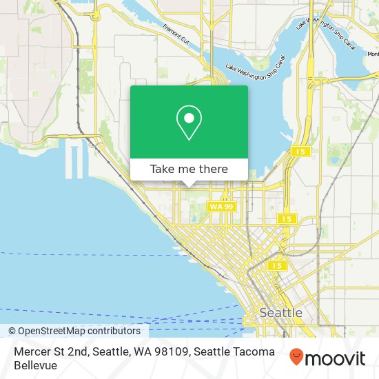 Mapa de Mercer St 2nd, Seattle, WA 98109