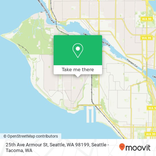 Mapa de 25th Ave Armour St, Seattle, WA 98199