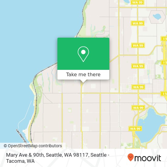 Mapa de Mary Ave & 90th, Seattle, WA 98117