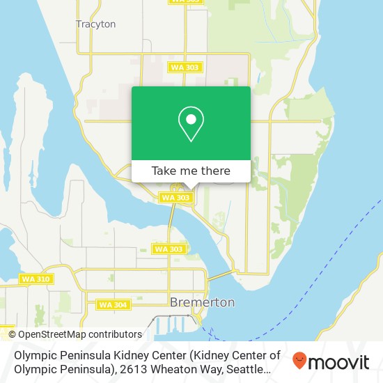 Mapa de Olympic Peninsula Kidney Center (Kidney Center of Olympic Peninsula), 2613 Wheaton Way