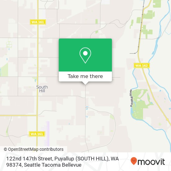 Mapa de 122nd 147th Street, Puyallup (SOUTH HILL), WA 98374