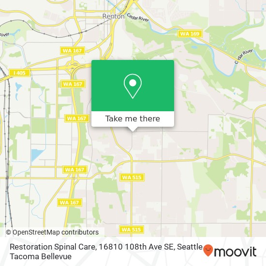 Mapa de Restoration Spinal Care, 16810 108th Ave SE