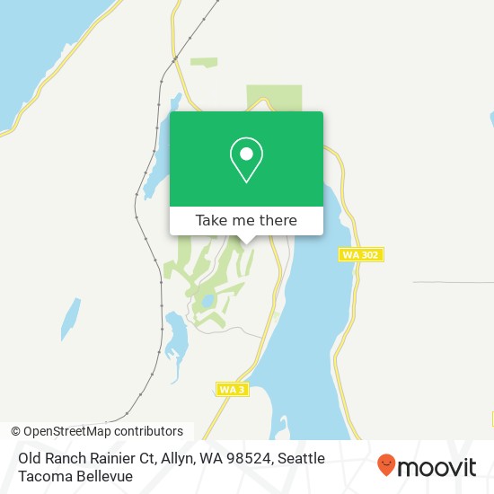 Mapa de Old Ranch Rainier Ct, Allyn, WA 98524