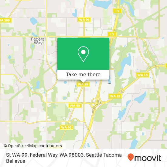 Mapa de St WA-99, Federal Way, WA 98003