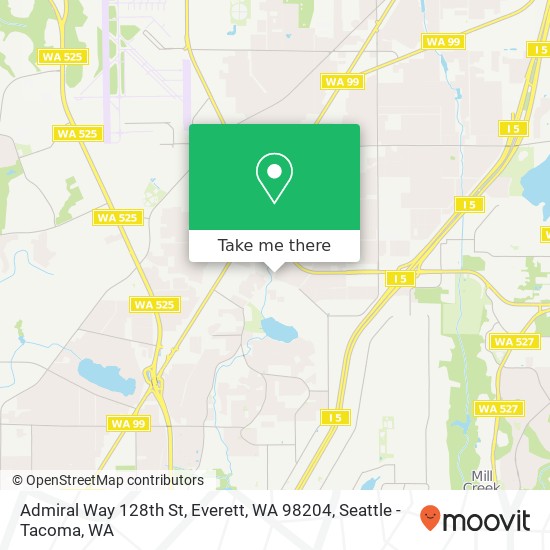 Admiral Way 128th St, Everett, WA 98204 map