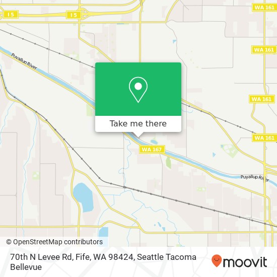 Mapa de 70th N Levee Rd, Fife, WA 98424