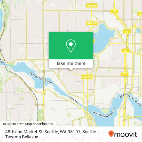 Mapa de 48th and Market St, Seattle, WA 98107