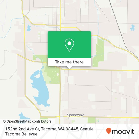 Mapa de 152nd 2nd Ave Ct, Tacoma, WA 98445