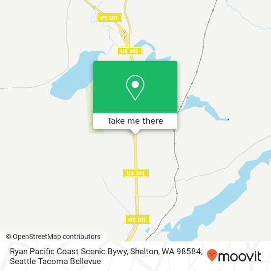 Mapa de Ryan Pacific Coast Scenic Bywy, Shelton, WA 98584