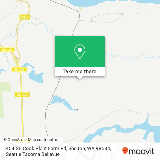 Mapa de 454 SE Cook Plant Farm Rd, Shelton, WA 98584