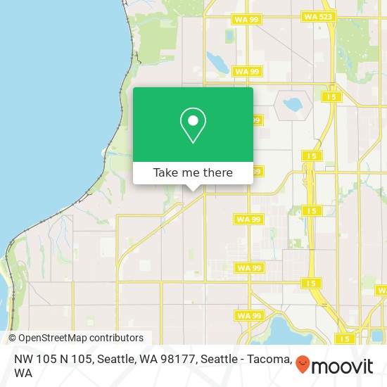 Mapa de NW 105 N 105, Seattle, WA 98177