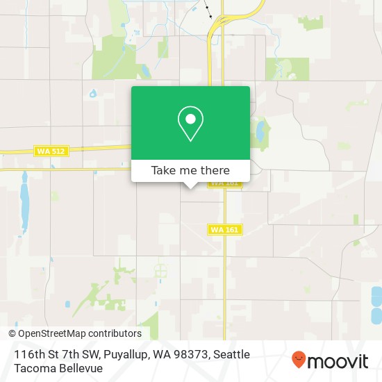 Mapa de 116th St 7th SW, Puyallup, WA 98373