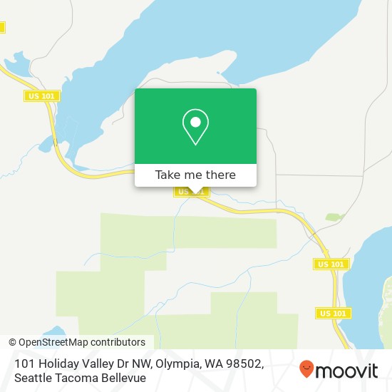 Mapa de 101 Holiday Valley Dr NW, Olympia, WA 98502
