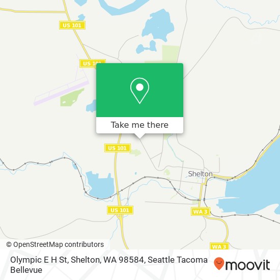 Mapa de Olympic E H St, Shelton, WA 98584