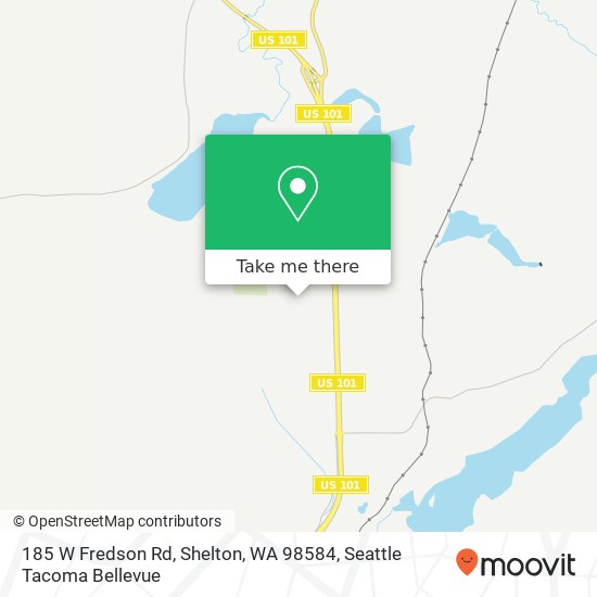 Mapa de 185 W Fredson Rd, Shelton, WA 98584