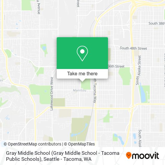 Mapa de Gray Middle School (Gray Middle School - Tacoma Public Schools)