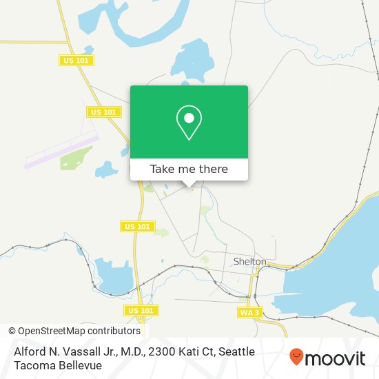 Mapa de Alford N. Vassall Jr., M.D., 2300 Kati Ct