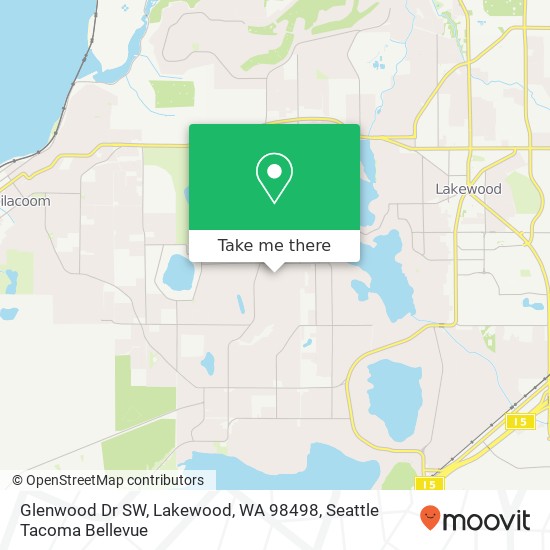 Mapa de Glenwood Dr SW, Lakewood, WA 98498
