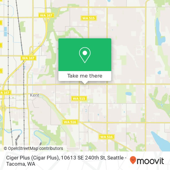 Mapa de Ciger Plus (Cigar Plus), 10613 SE 240th St