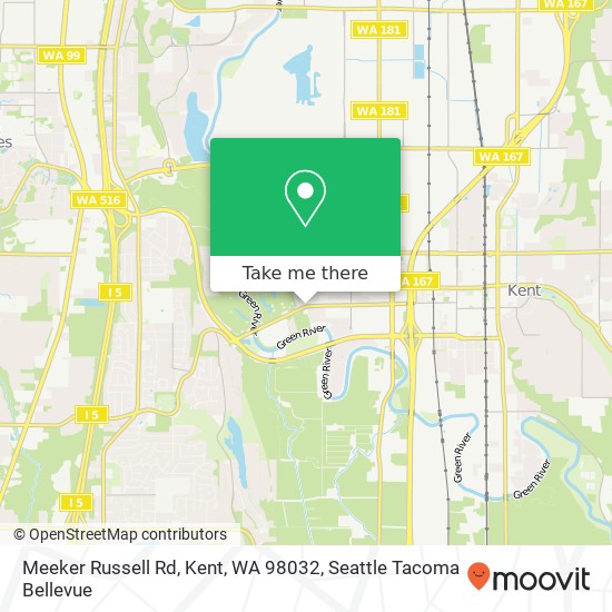 Mapa de Meeker Russell Rd, Kent, WA 98032