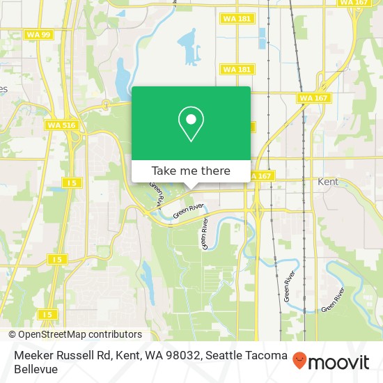 Meeker Russell Rd, Kent, WA 98032 map