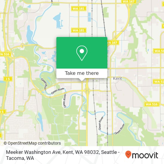 Mapa de Meeker Washington Ave, Kent, WA 98032