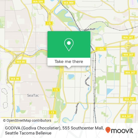 GODIVA (Godiva Chocolatier), 555 Southcenter Mall map