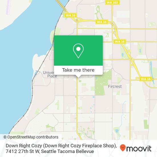 Mapa de Down Right Cozy (Down Right Cozy Fireplace Shop), 7412 27th St W