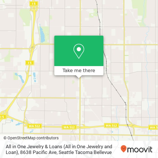 Mapa de All in One Jewelry & Loans (All in One Jewelry and Loan), 8638 Pacific Ave