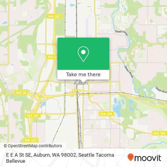 Mapa de E E A St SE, Auburn, WA 98002