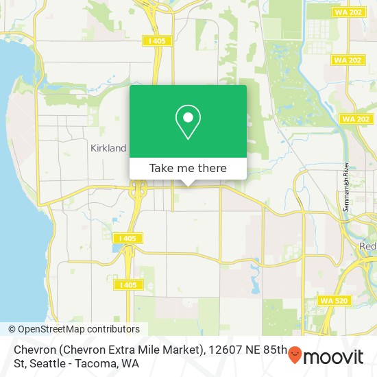 Mapa de Chevron (Chevron Extra Mile Market), 12607 NE 85th St