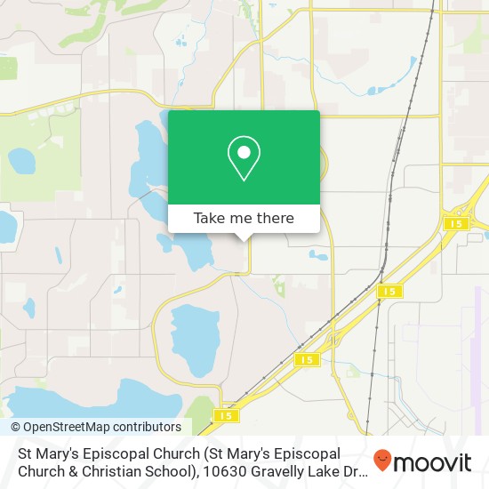 Mapa de St Mary's Episcopal Church (St Mary's Episcopal Church & Christian School), 10630 Gravelly Lake Dr SW