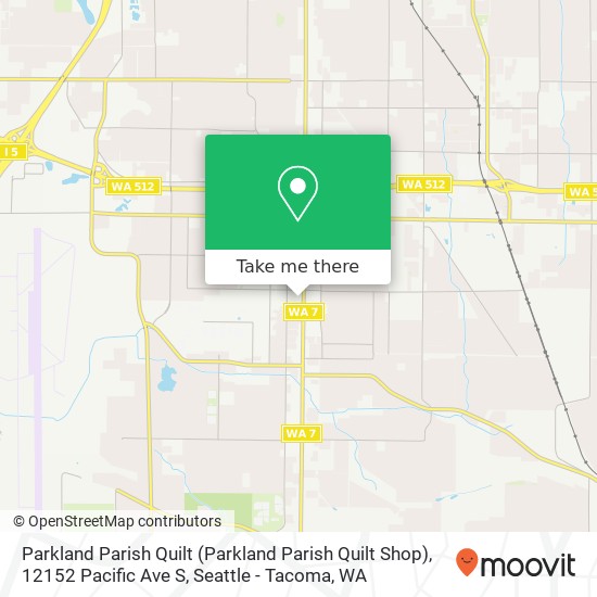 Mapa de Parkland Parish Quilt (Parkland Parish Quilt Shop), 12152 Pacific Ave S