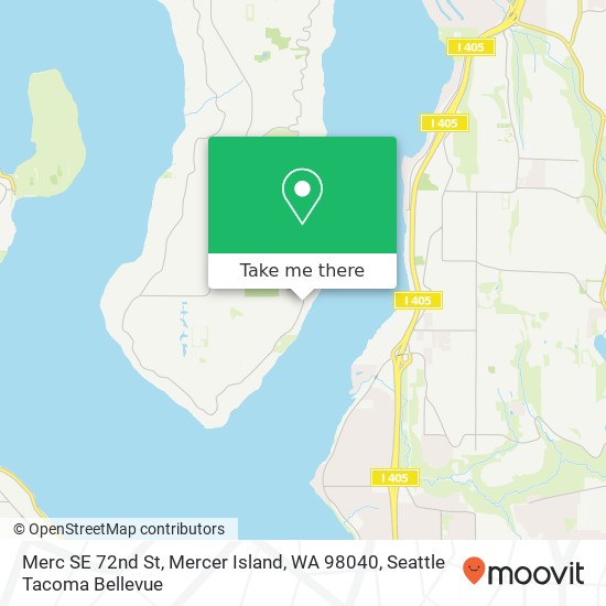 Mapa de Merc SE 72nd St, Mercer Island, WA 98040