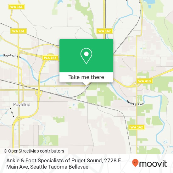 Ankle & Foot Specialists of Puget Sound, 2728 E Main Ave map